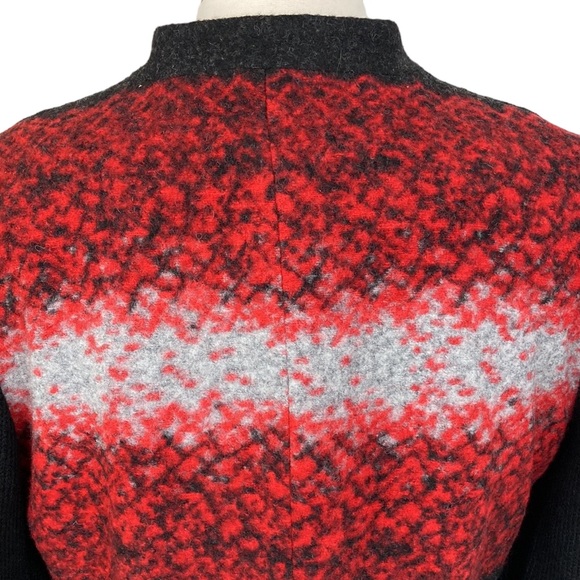 Wool Blend Open Front Long Cardigan Jacket - Picture 6 of 14